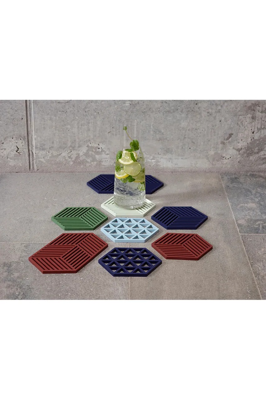 Στήριγμα καυτής κατσαρόλας Zone Denmark Hexagon 24 x 14 cm χρώμα: ναυτικό μπλε φωτογραφία