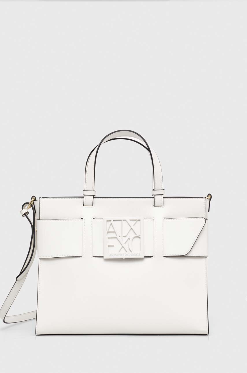 Armani Exchange poseta culoarea alb