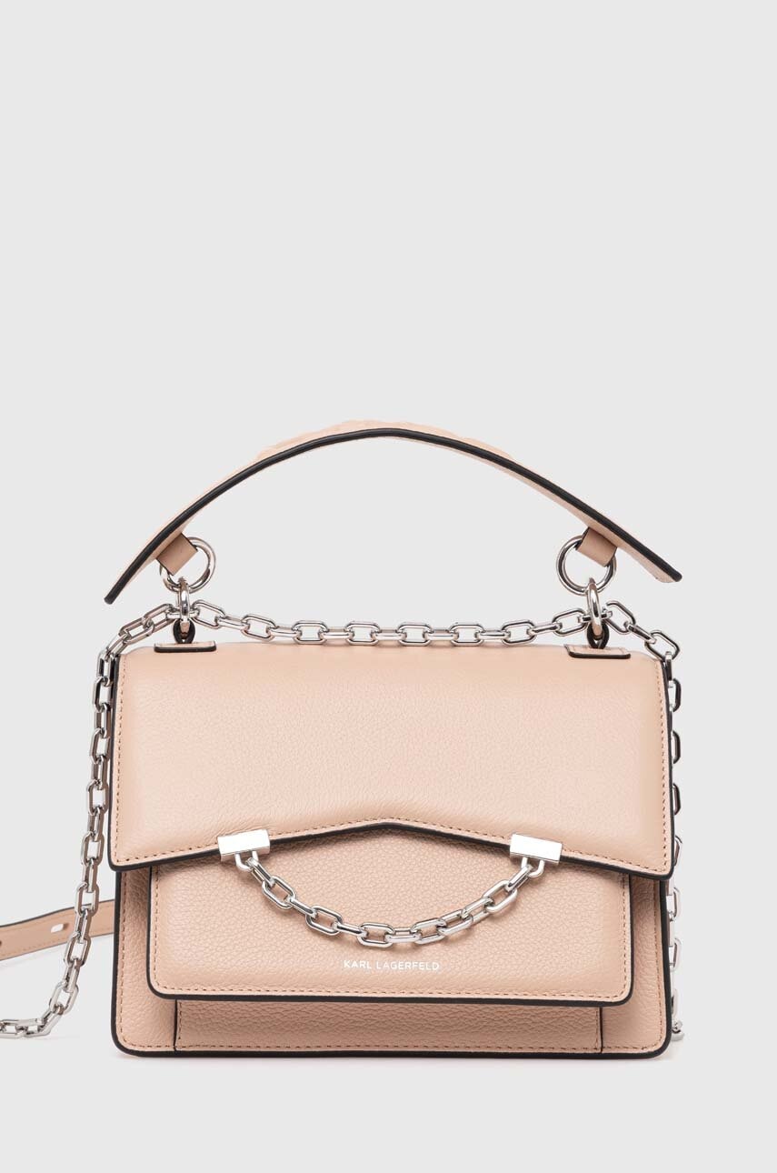 Karl Lagerfeld poseta de piele culoarea negru