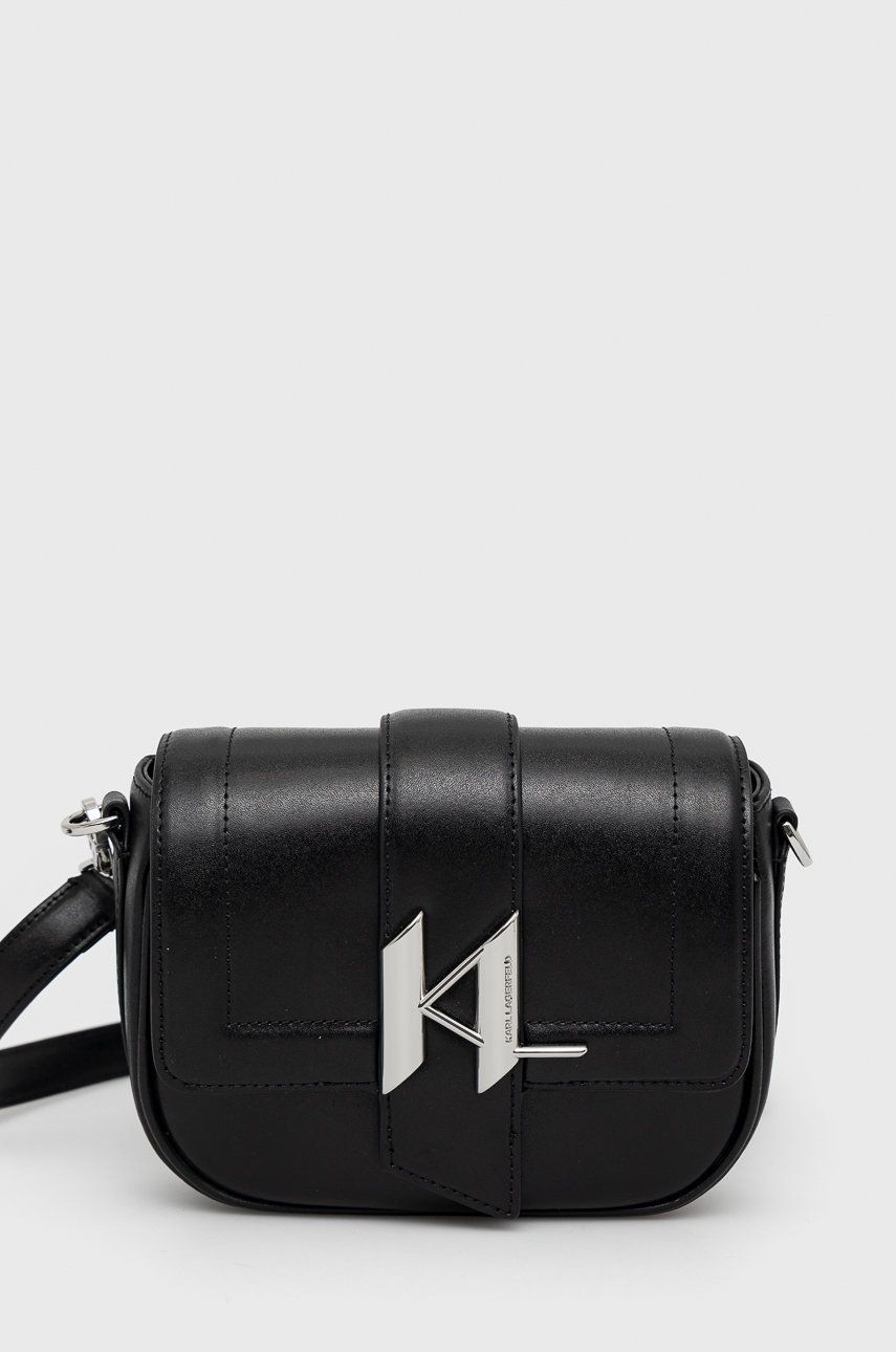 Karl Lagerfeld torebka skórzana 225W3086 kolor czarny