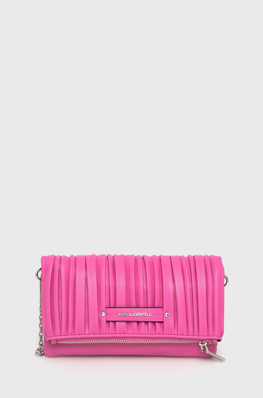 Karl Lagerfeld poseta culoarea roz Accesorii imagine 2022