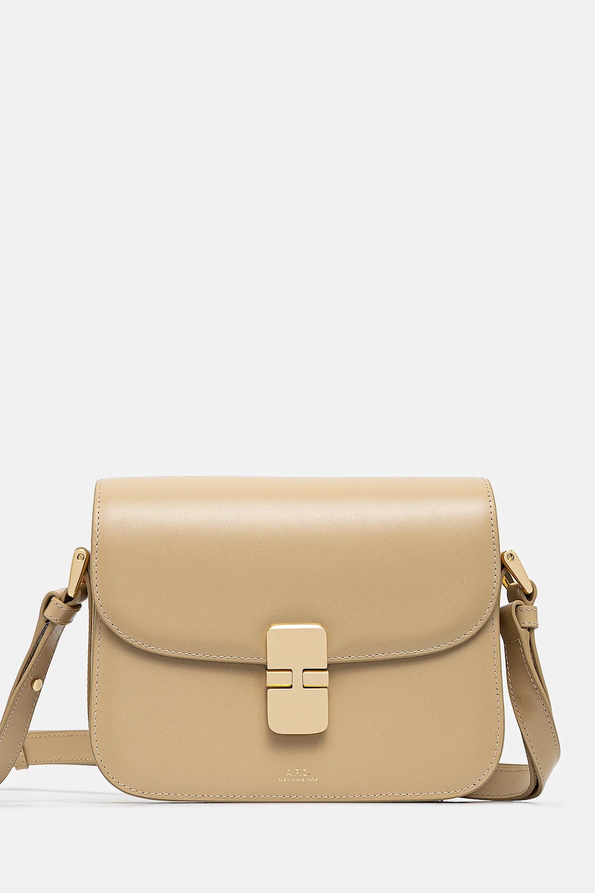 A.P.C. poseta de piele Sac Grace Small culoarea maro A.P.C. poseta de piele Sac Grace Small culoarea maro