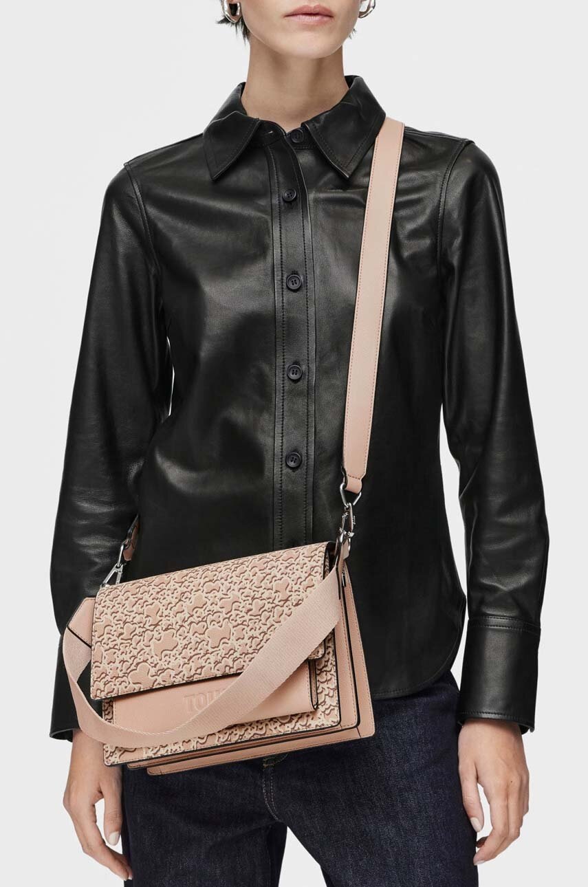 Τσάντα Tous Audree Kaos Mini Evolution χρώμα: μπεζ φωτογραφία