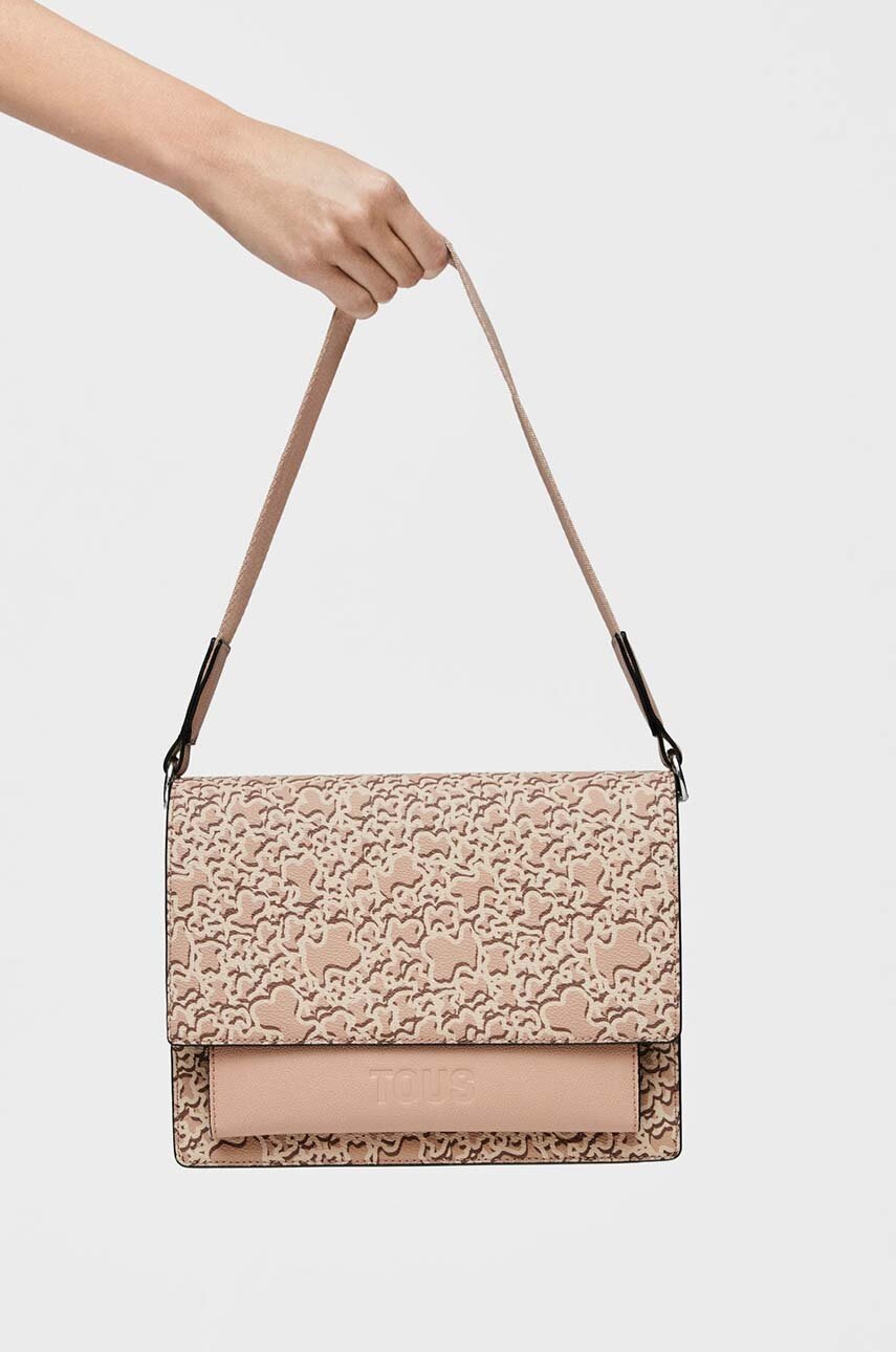 Τσάντα Tous Audree Kaos Mini Evolution χρώμα: μπεζ φωτογραφία