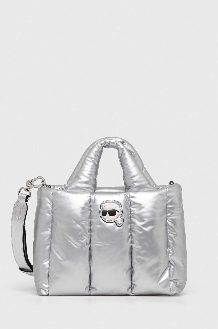 Karl Lagerfeld poseta culoarea argintiu - Shoppu.ro