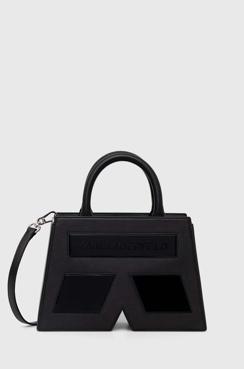 Karl Lagerfeld poseta culoarea negru