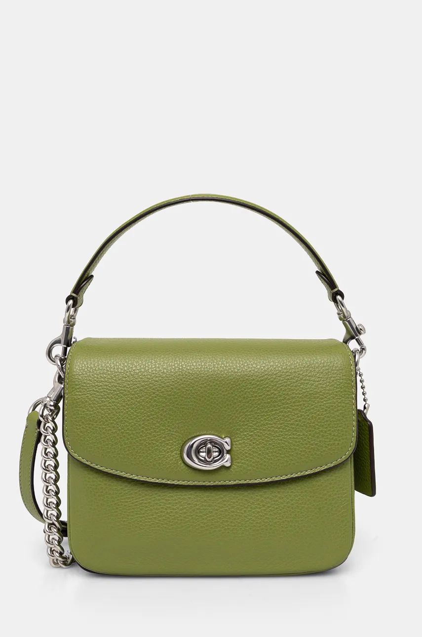 Coach poseta de piele Cassie 19 culoarea verde, CV437