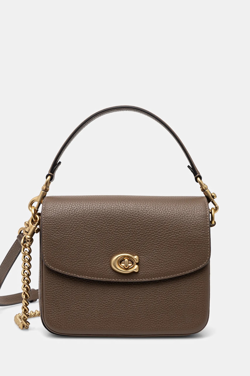 Coach poseta de piele Cassie 19 culoarea maro, CV437 Coach poseta de piele Cassie 19 culoarea maro, CV437
