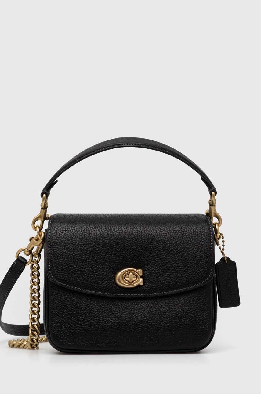 Coach poseta de piele Cassie 19 culoarea negru, CV437 Coach poseta de piele Cassie 19 culoarea negru, CV437