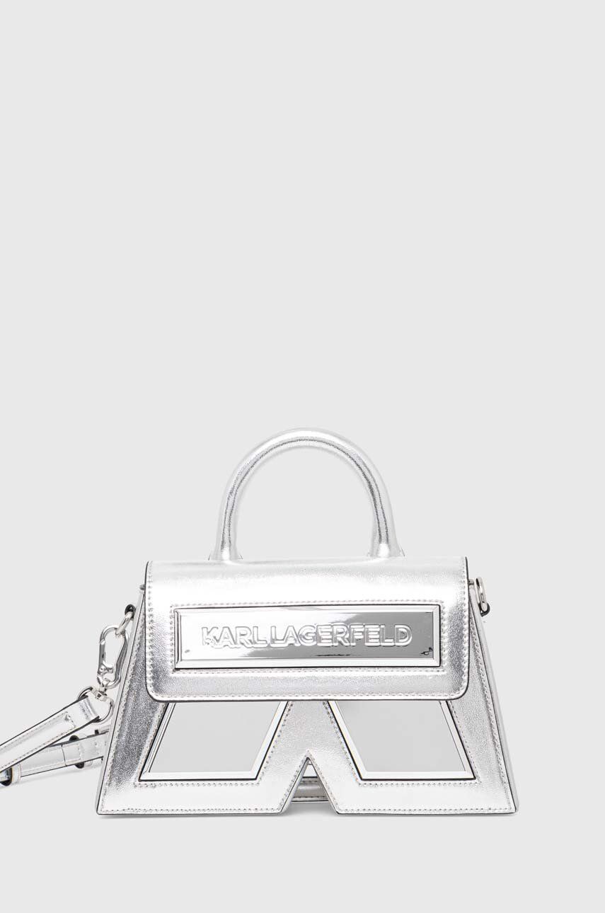 Karl Lagerfeld poseta culoarea argintiu, 245W3095
