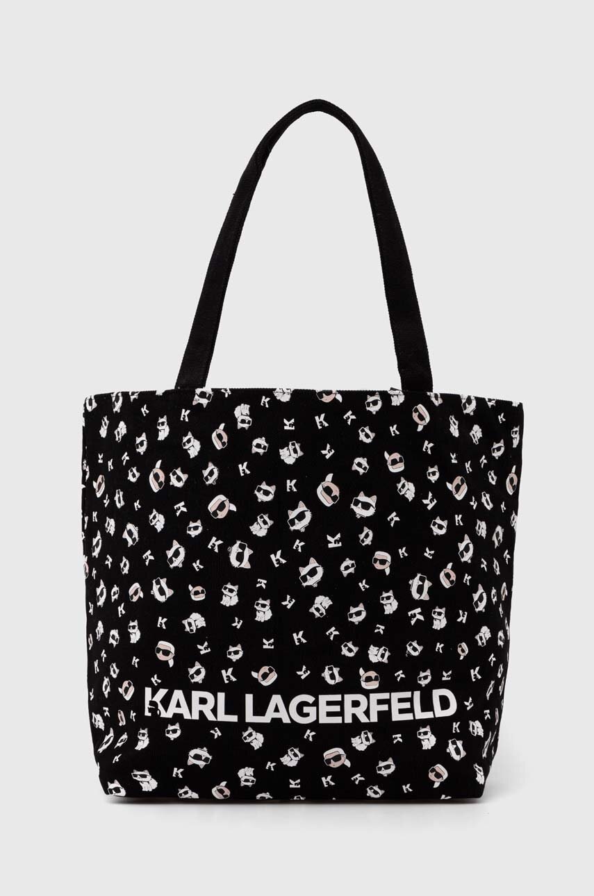 

Чанта с две лица Karl Lagerfeld в черно 245W3851, Черен