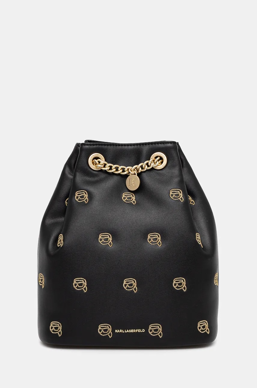 Karl Lagerfeld rucsac culoarea negru, mic, cu imprimeu, 246W3033 Karl Lagerfeld rucsac culoarea negru, mic, cu imprimeu, 246W3033
