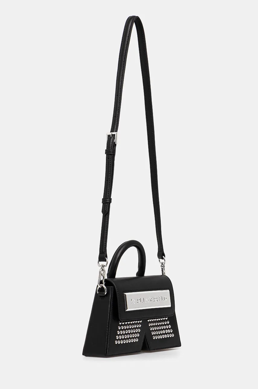Кожаная сумочка Karl Lagerfeld цвет чёрный 246W3092 Кожаная сумочка Karl Lagerfeld цвет чёрный 246W3092