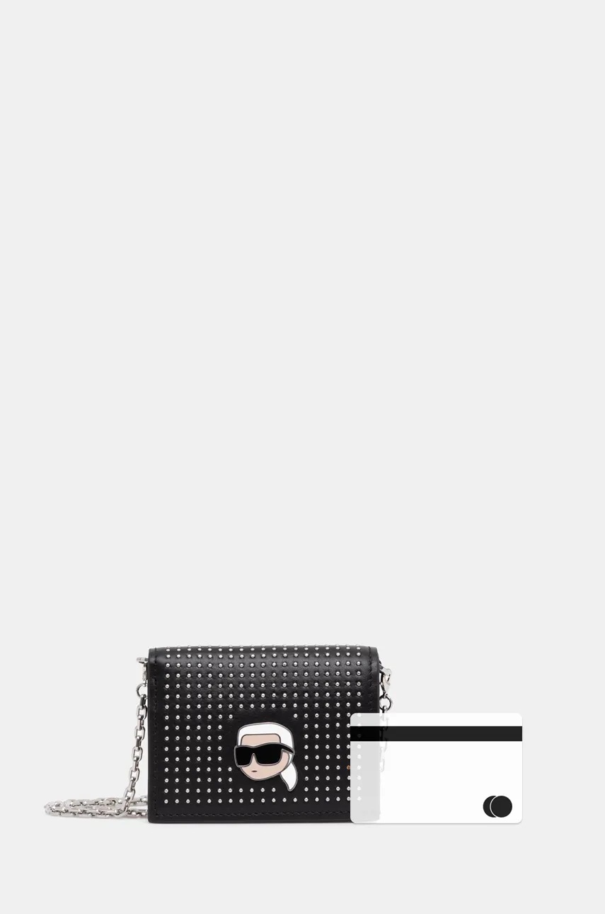 Гаманець Karl Lagerfeld жіночий колір чорний 246W3201 