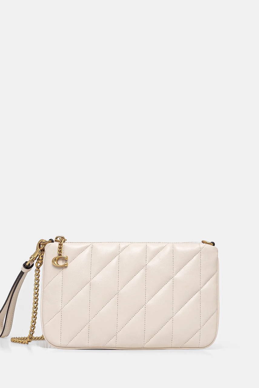 Coach poseta piele culoarea bej, CW580 Coach poseta piele culoarea bej, CW580