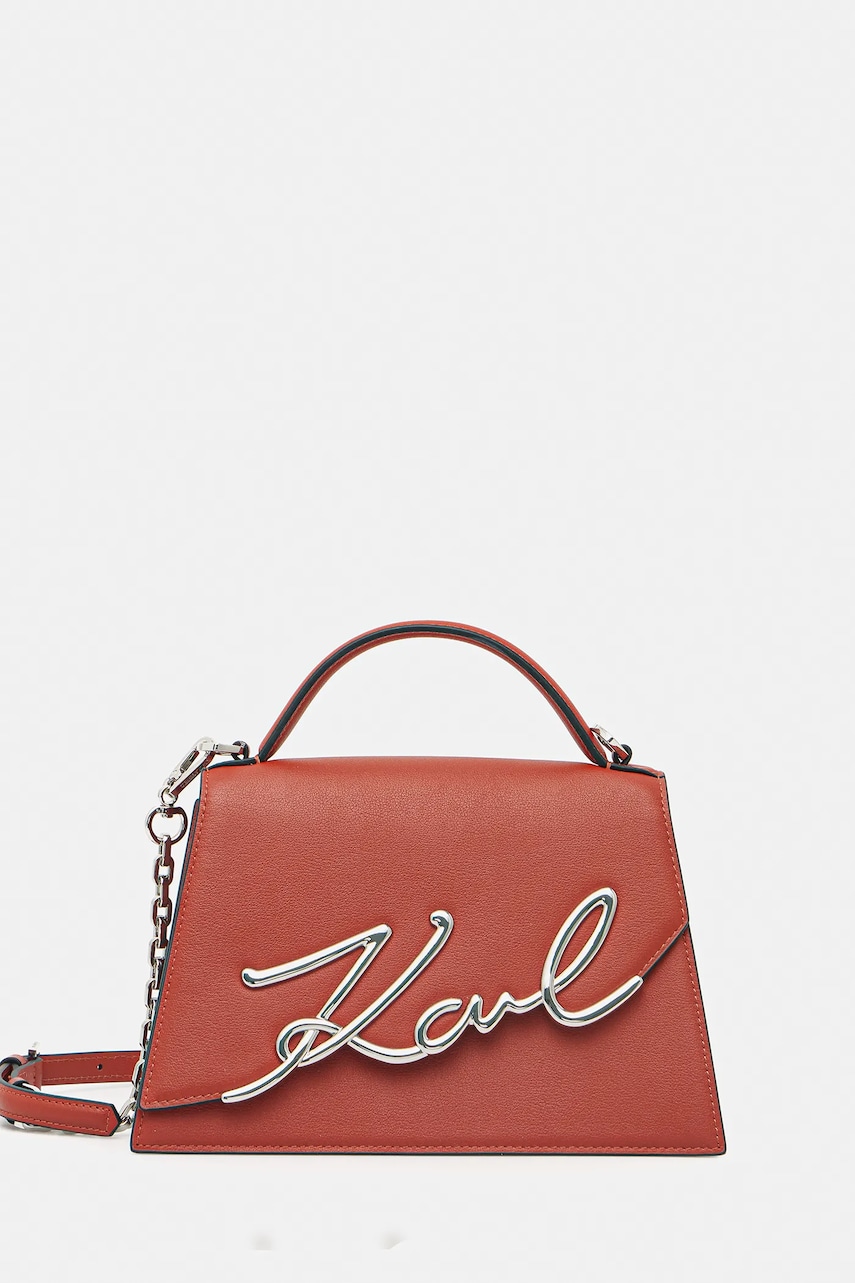 Karl Lagerfeld poșetă de piele culoarea bej, A1W30036