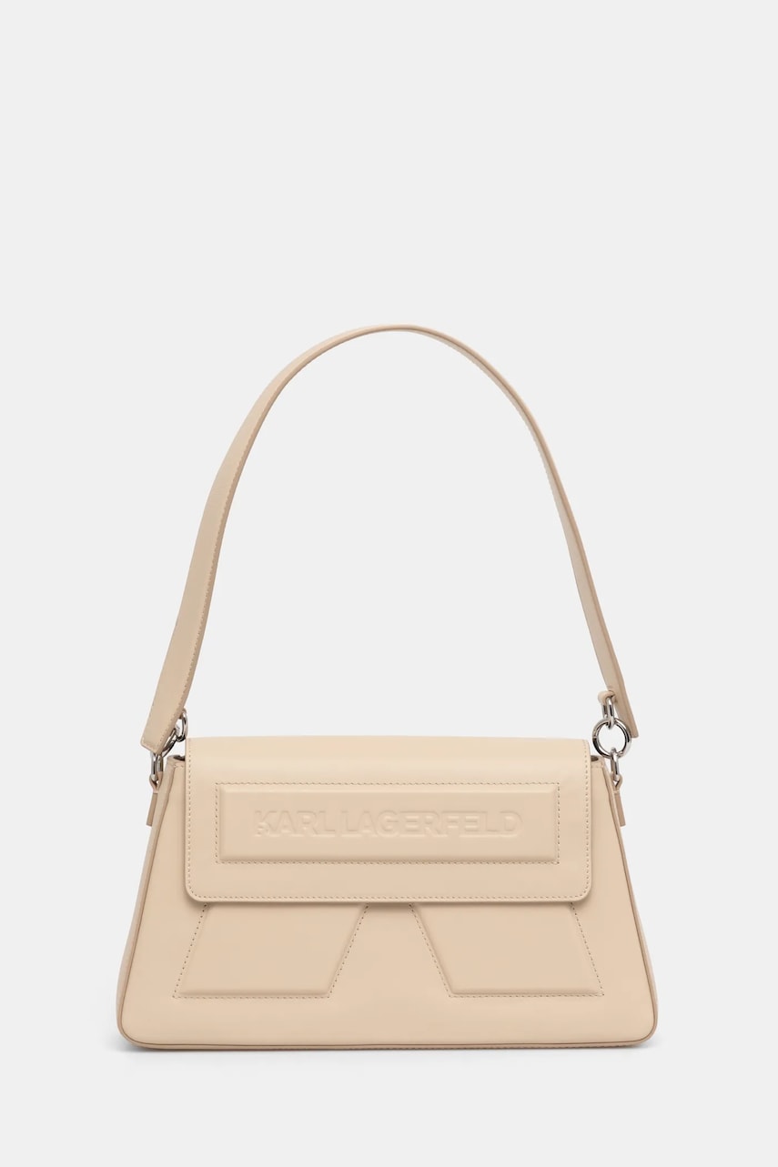 Karl Lagerfeld poseta de piele culoarea bej, A1W30154 Karl Lagerfeld poseta de piele culoarea bej, A1W30154
