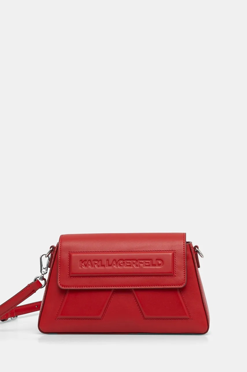 Karl Lagerfeld poseta de piele culoarea rosu, A1W30155 Karl Lagerfeld poseta de piele culoarea rosu, A1W30155