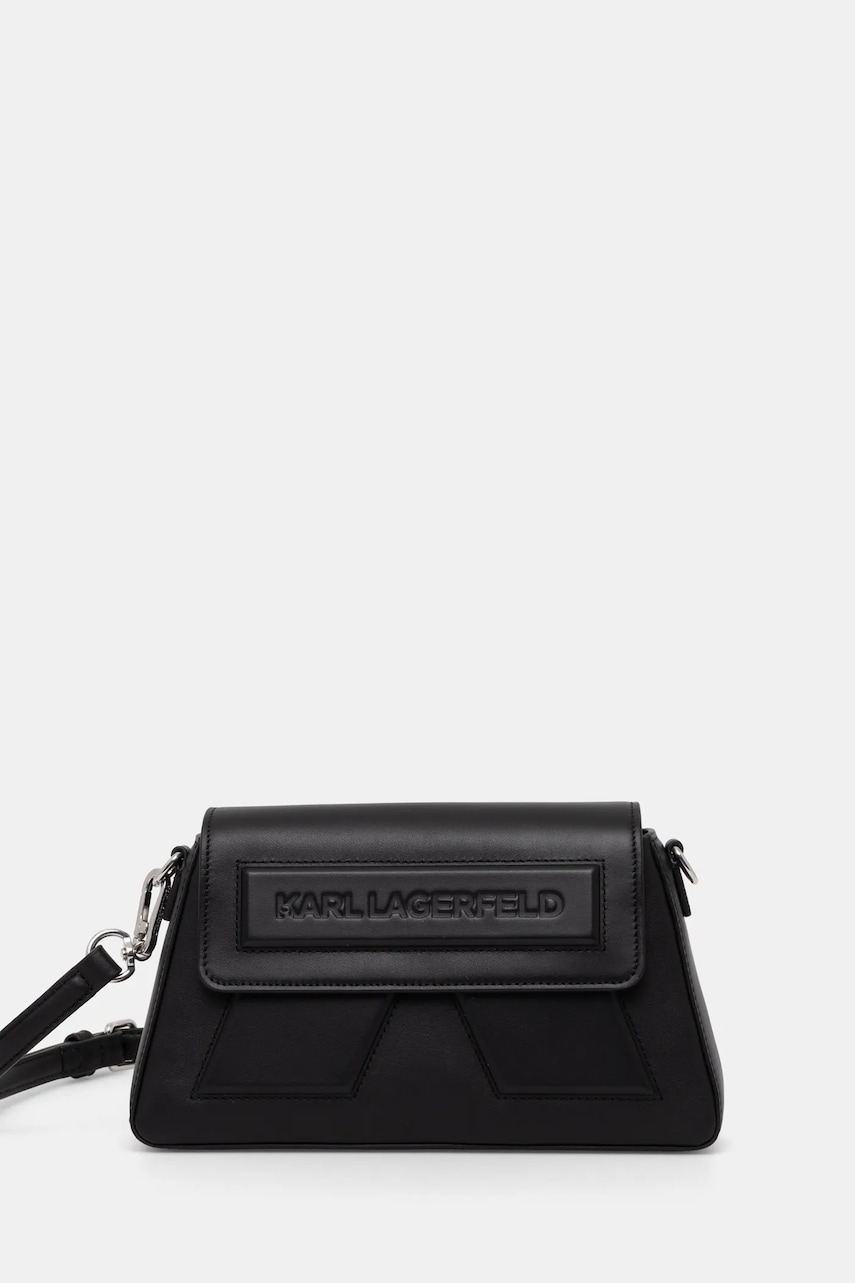 Karl Lagerfeld poseta de piele culoarea negru, A1W30155