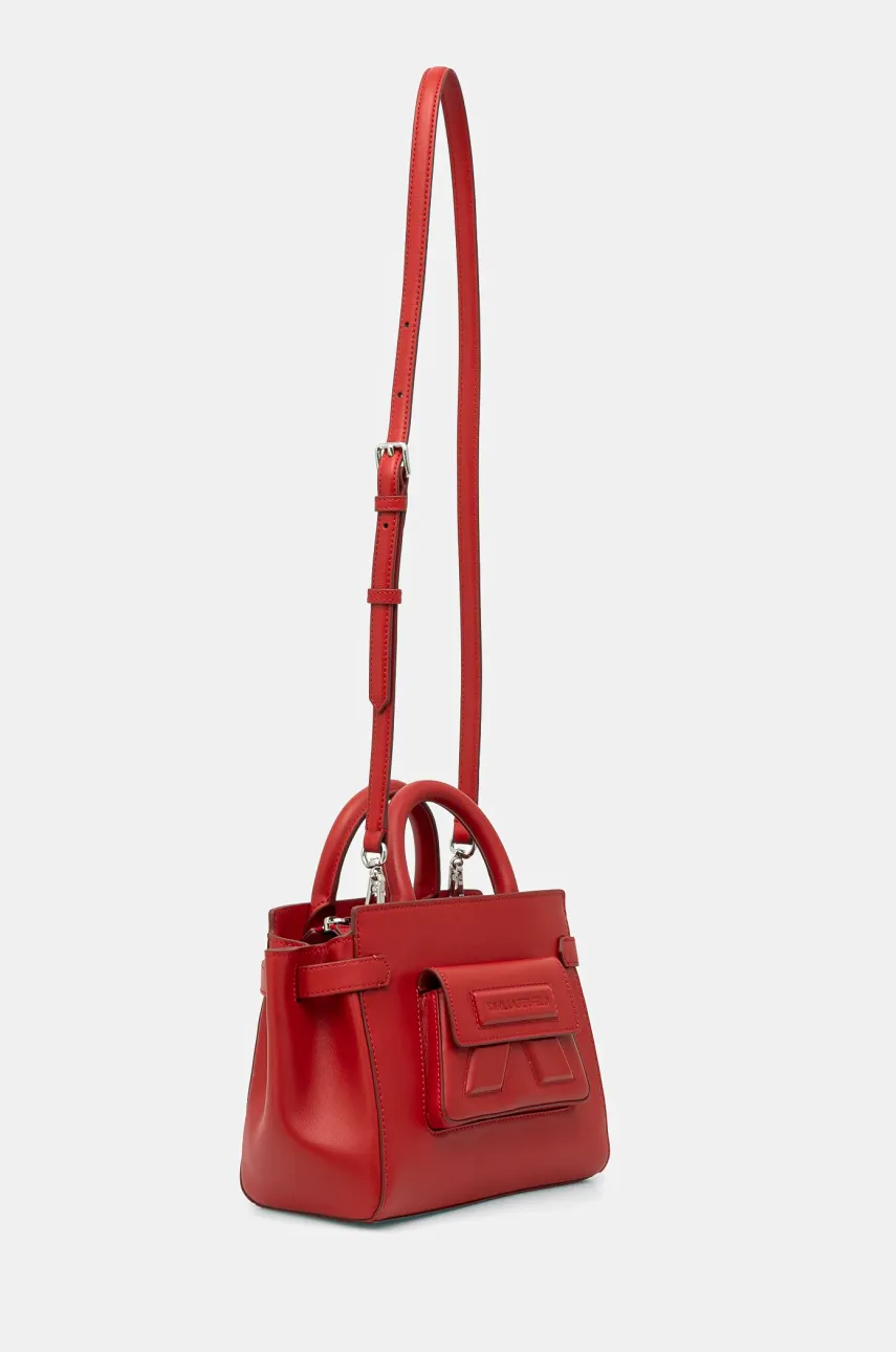 Кожаная сумочка Karl Lagerfeld цвет красный A1W30443 Кожаная сумочка Karl Lagerfeld цвет красный A1W30443