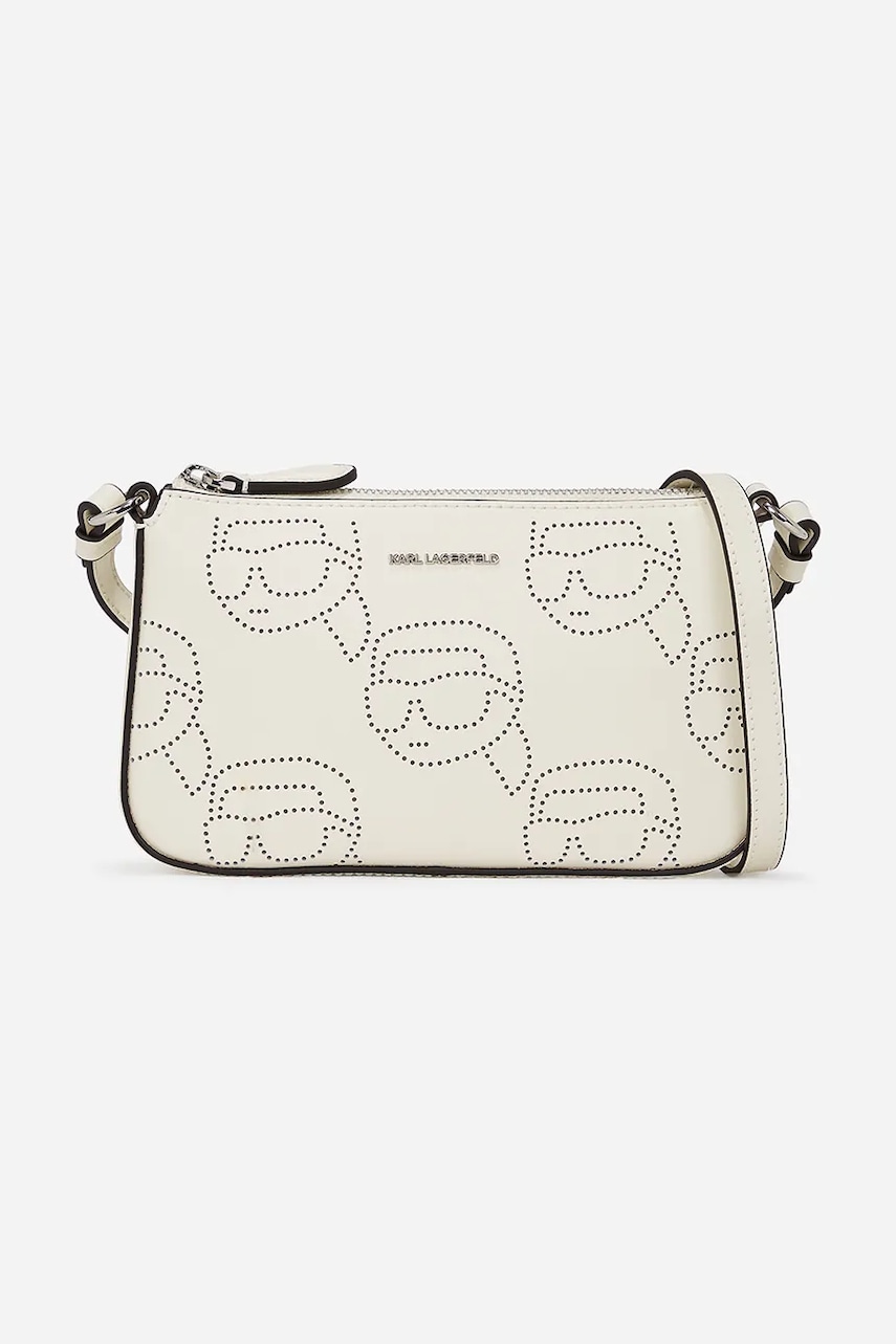 Karl Lagerfeld poseta de piele culoarea alb, A2W32017