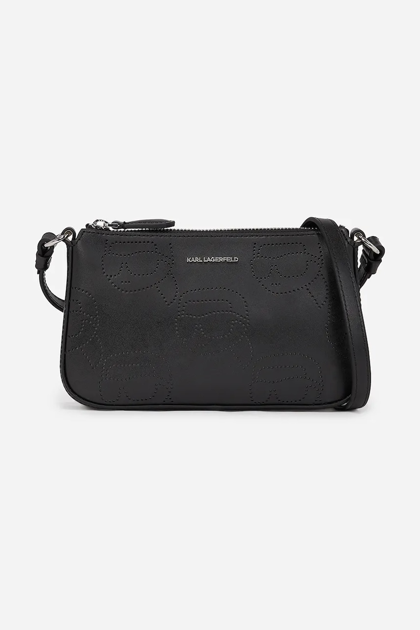 Karl Lagerfeld poseta de piele culoarea negru, A2W32017