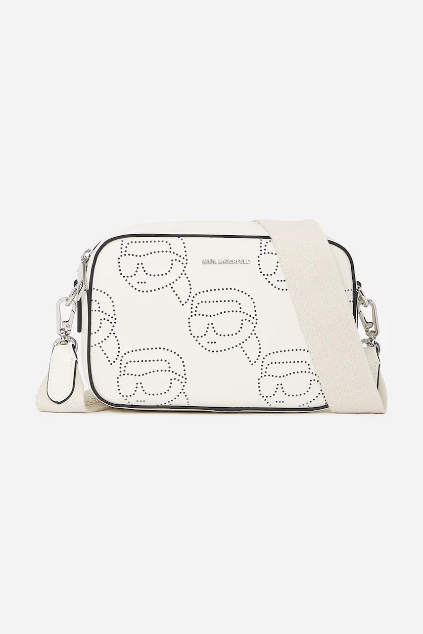 Karl Lagerfeld poseta de piele culoarea alb, A2W30066 Karl Lagerfeld poseta de piele culoarea alb, A2W30066