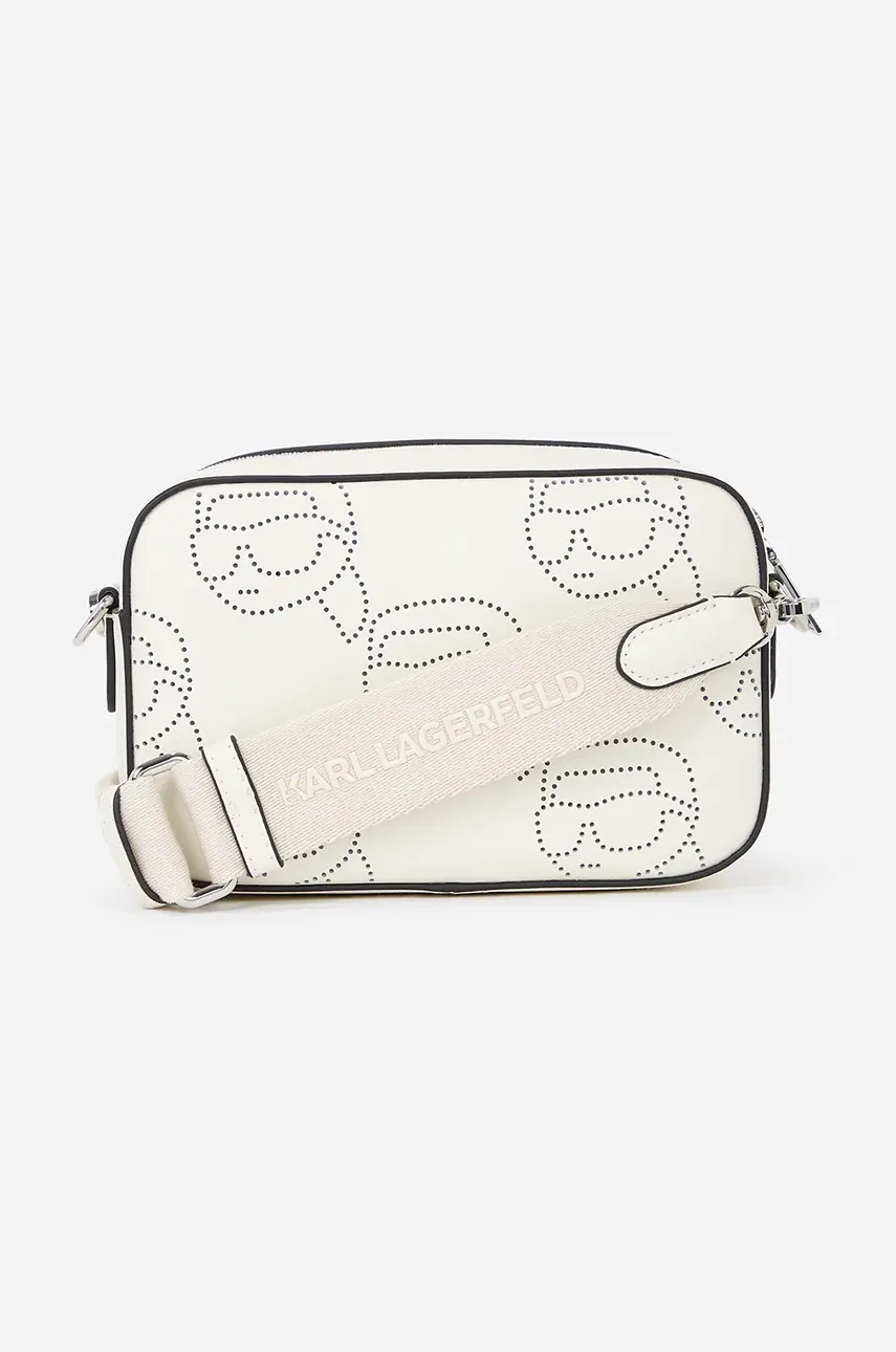 Кожаная сумочка Karl Lagerfeld цвет белый A2W30066 Кожаная сумочка Karl Lagerfeld цвет белый A2W30066