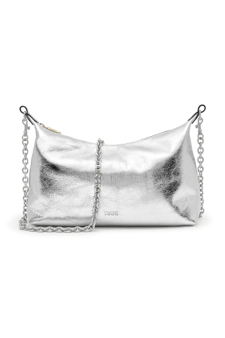 Tous geanta de piele HOLD culoarea argintiu, 2002288855