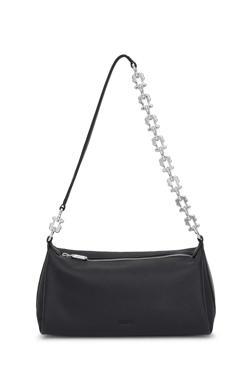 Tous poșetă de piele FOLD culoarea negru, 2002306751