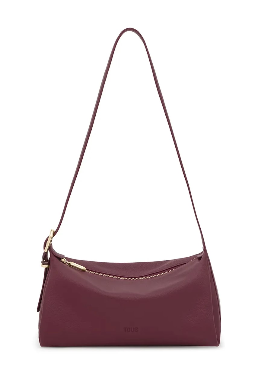 Tous geantă de piele FOLD culoarea bordo, 2002306721