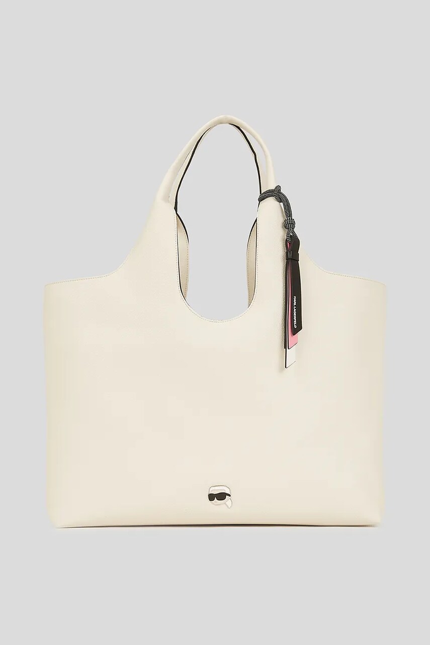 Karl Lagerfeld geantă IKON GRAINY culoarea alb, A3W30096