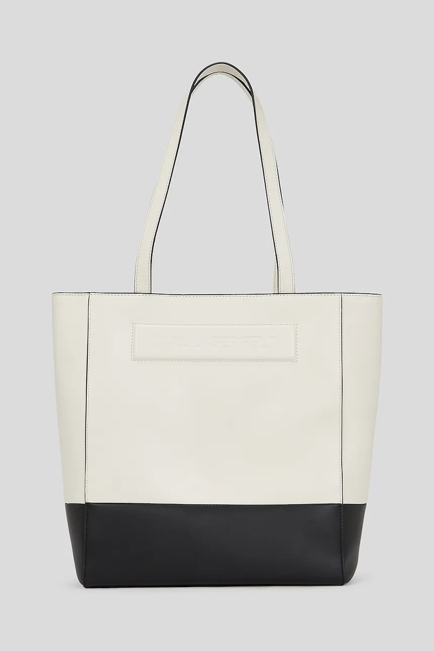 Karl Lagerfeld poșetă de piele IKON/K culoarea alb, A3W30184