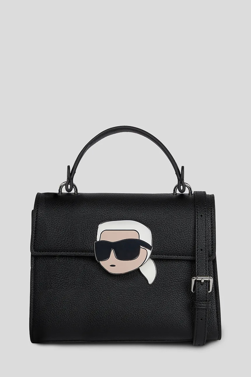 Karl Lagerfeld geantă IKON GRAINY culoarea negru, A3W30325