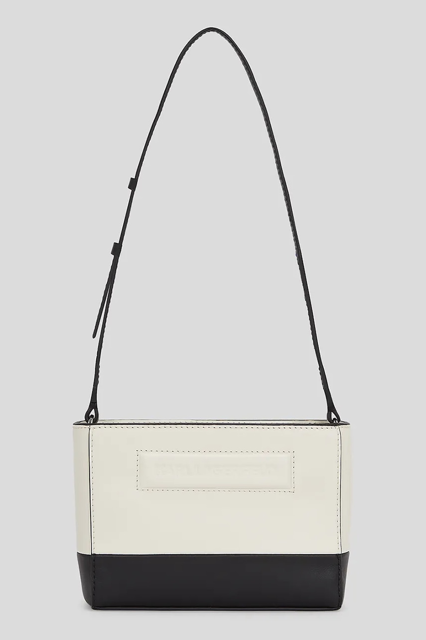 Karl Lagerfeld poșetă de piele culoarea alb, A3W32030