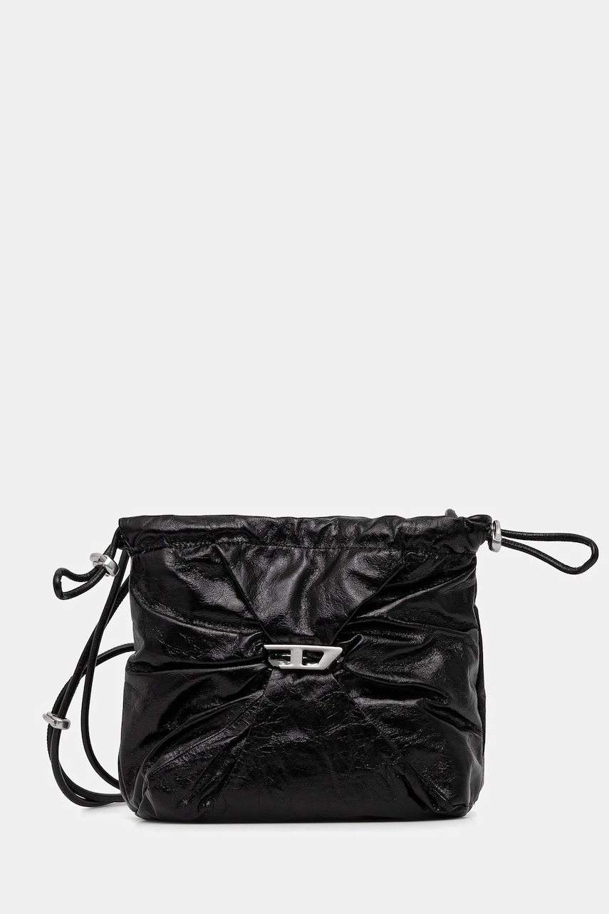 Diesel geantă de piele SCRUNCH-D SCRUNCH-D culoarea negru, X10325.P1003