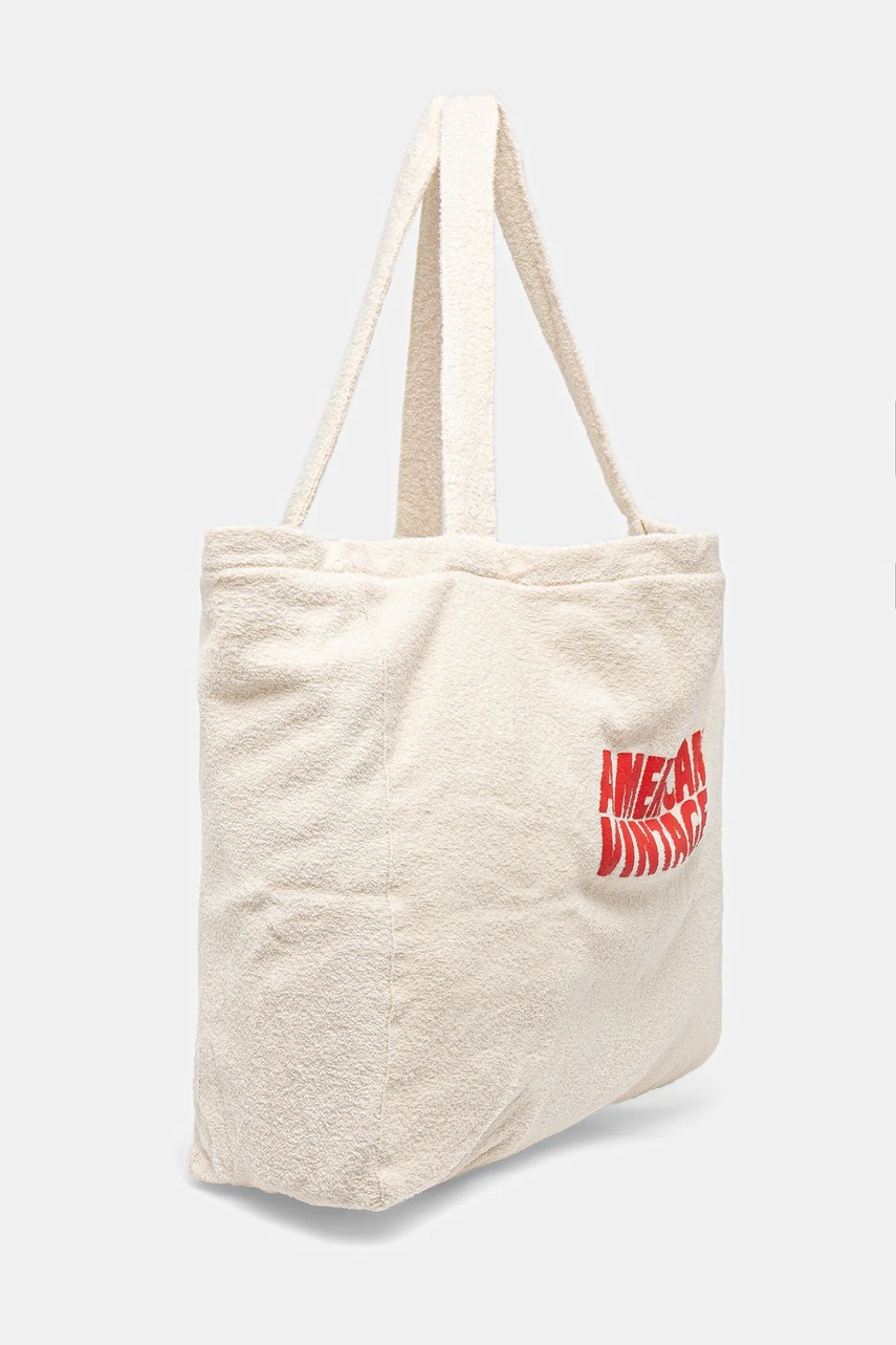 Хлопковая сумка American Vintage цвет бежевый BOBY27A