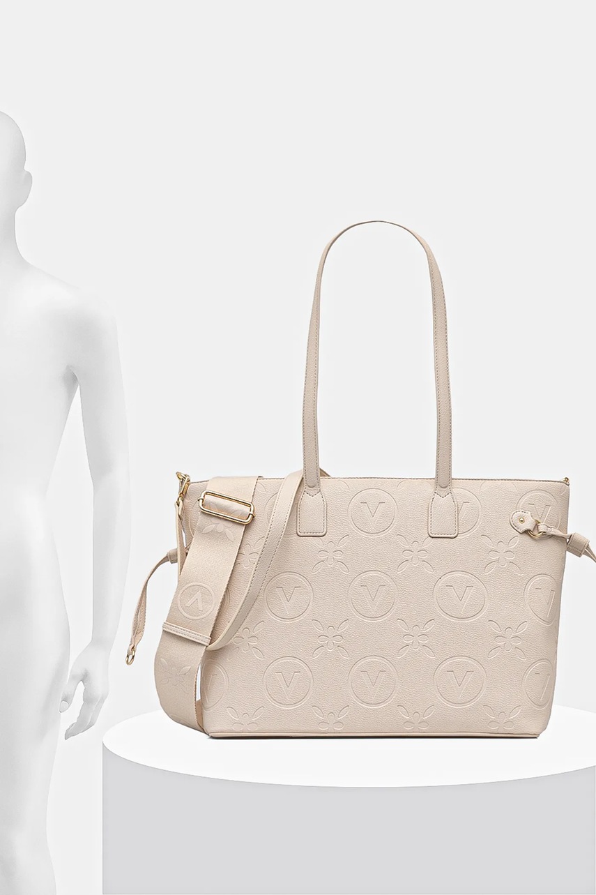 Τσάντα Valentino Bags SAMBA RE χρώμα: μπεζ, VBS8ZG01 φωτογραφία