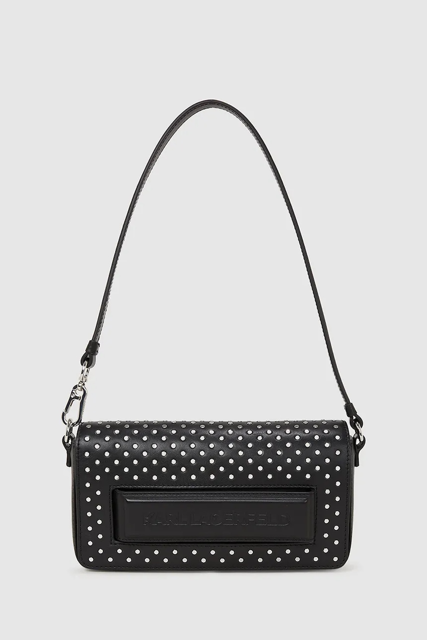 Karl Lagerfeld poșetă de piele culoarea negru, A4W30083