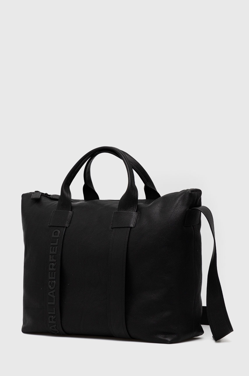 

Кожаная сумка Karl Lagerfeld цвет чёрный