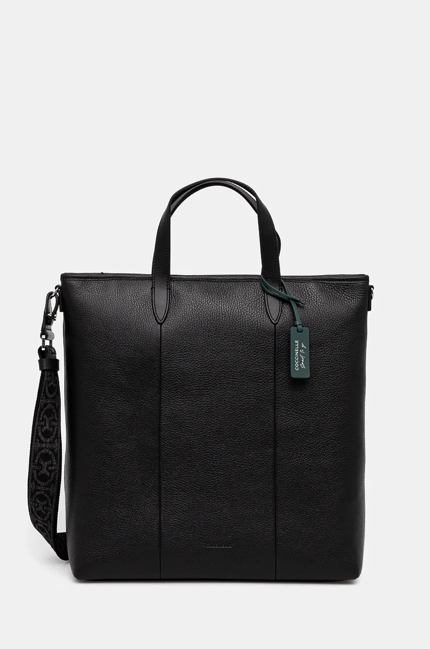 

Кожена чанта Coccinelle MAN SOFT в черно E1 MUK 81 02 01, Черен