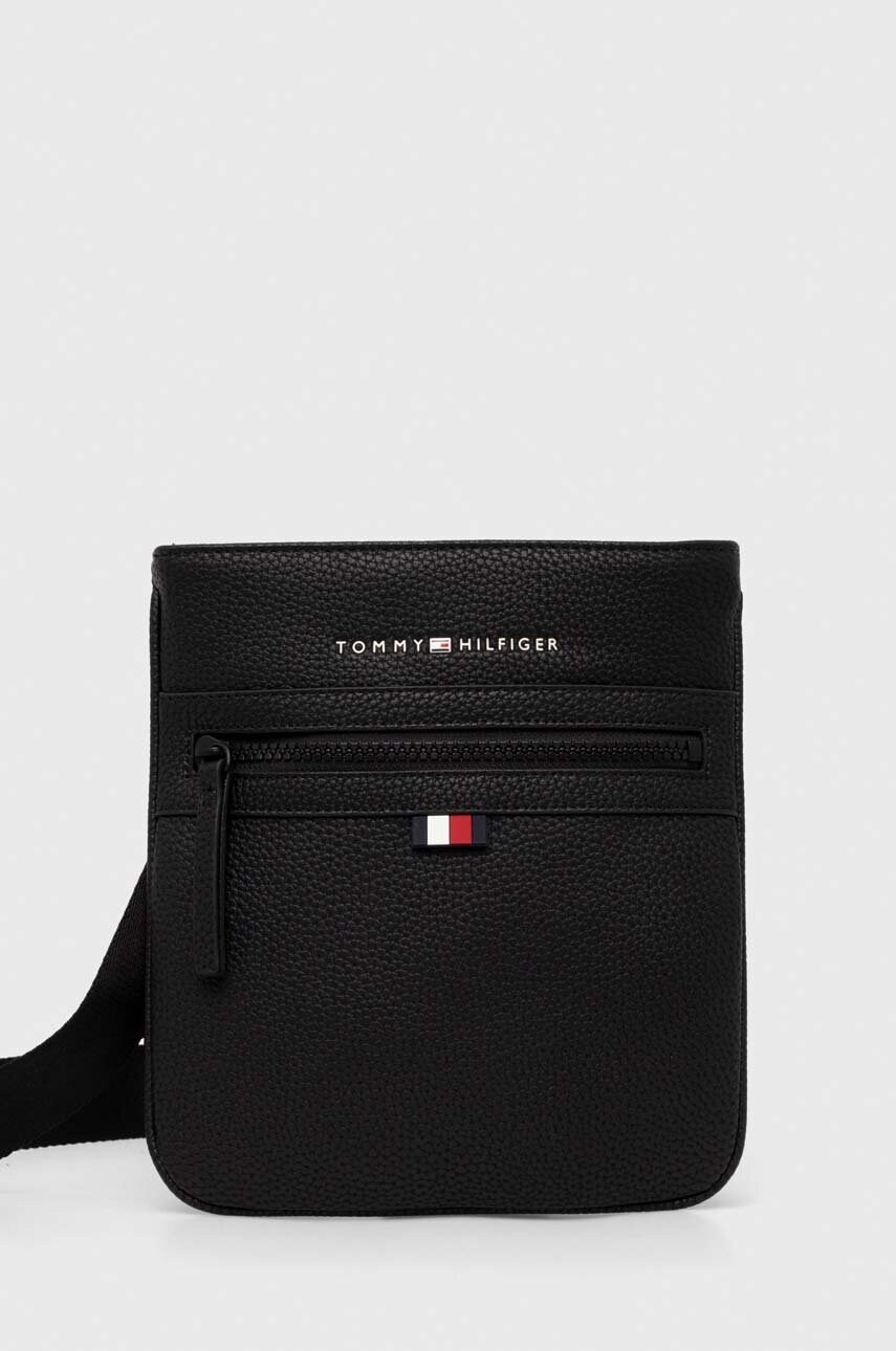 Levně Ledvinka Tommy Hilfiger černá barva, AM0AM09505