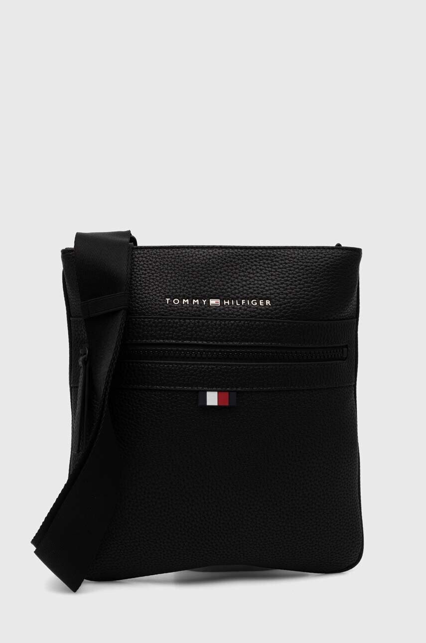 Levně Ledvinka Tommy Hilfiger černá barva, AM0AM09506