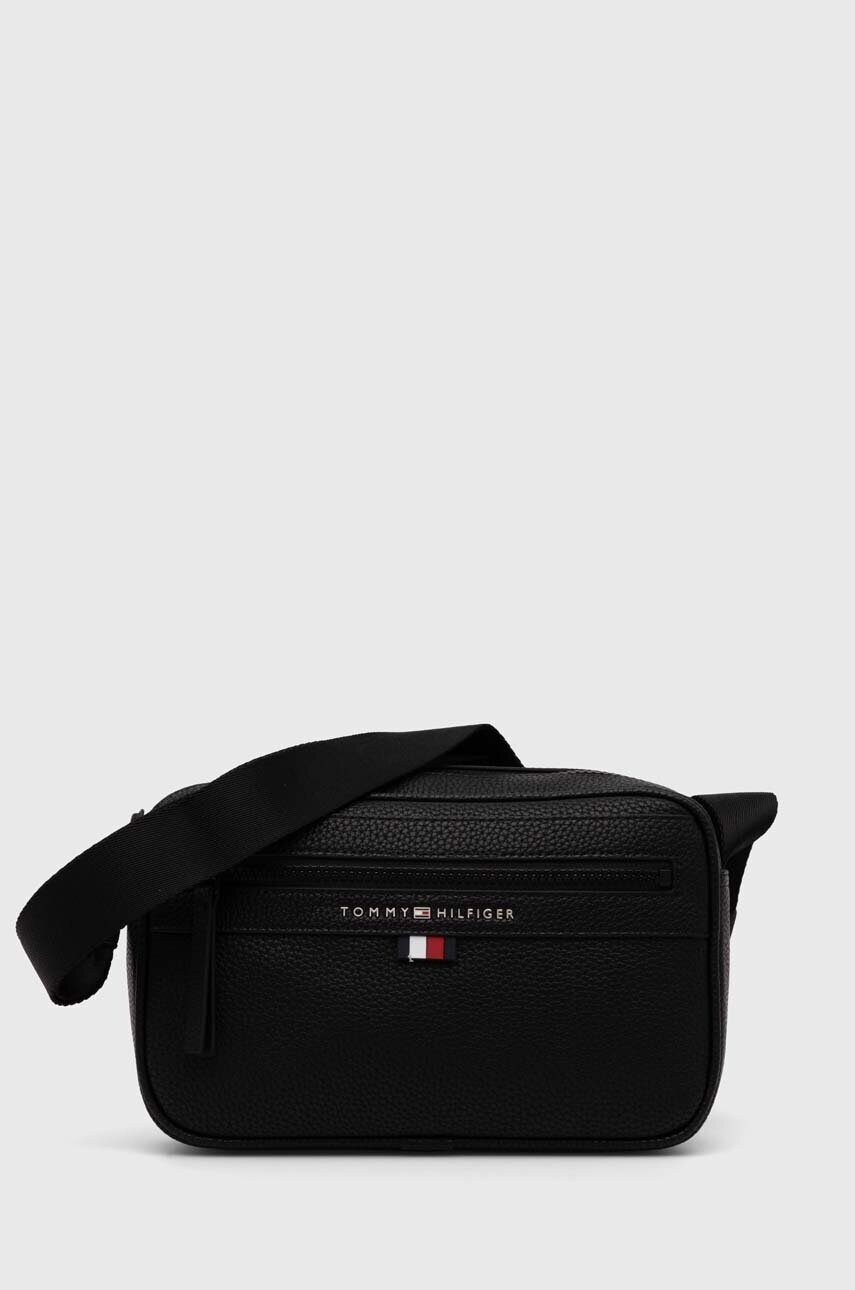 Levně Ledvinka Tommy Hilfiger černá barva, AM0AM12093
