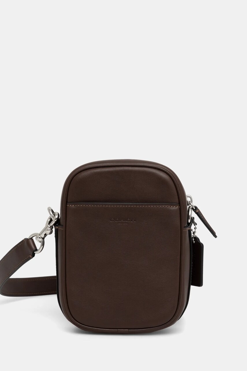 Coach borseta de piele culoarea maro, CW461
