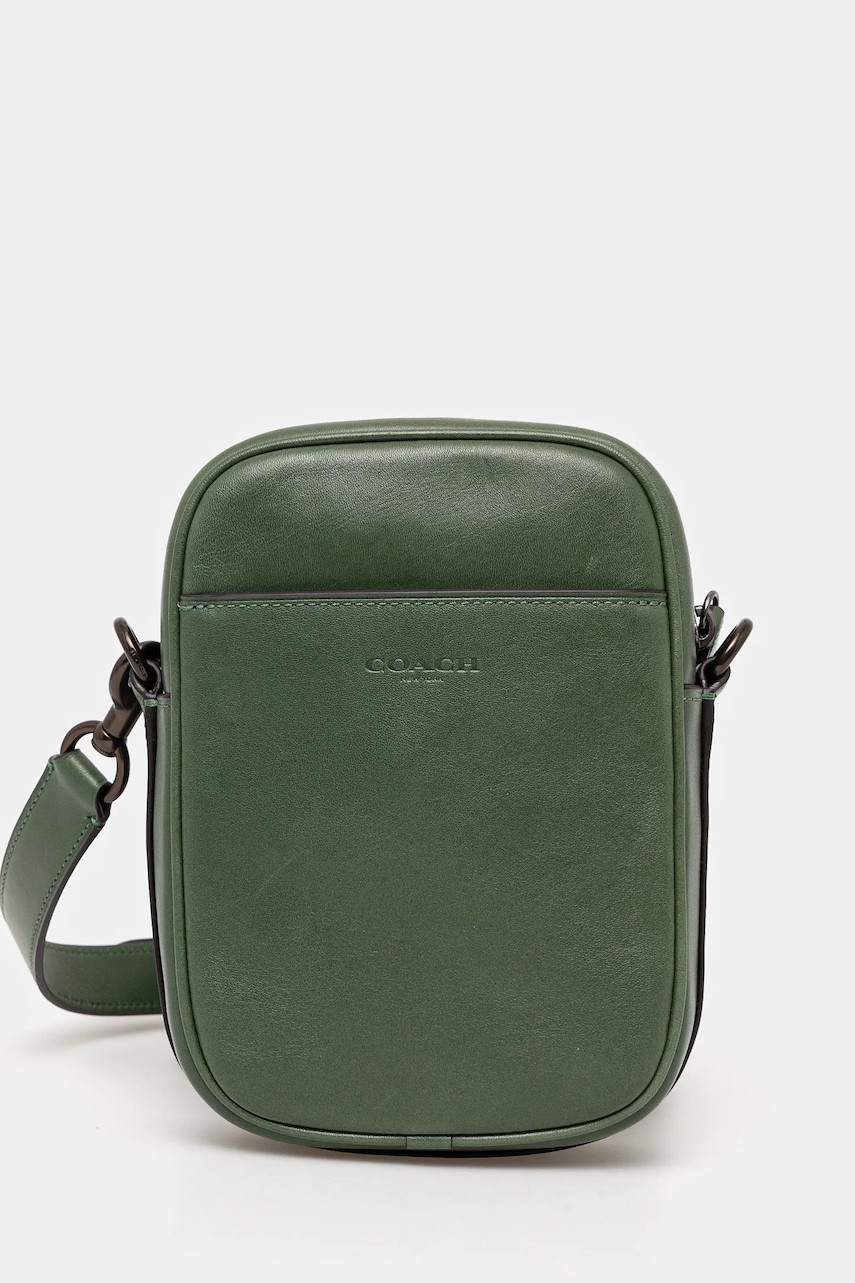 Coach borseta de piele culoarea verde, CW461 Coach borseta de piele culoarea verde, CW461
