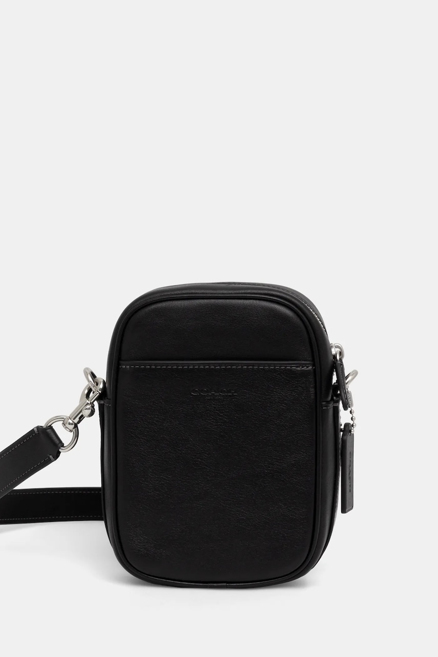 Coach borseta de piele culoarea negru, CW461 Coach borseta de piele culoarea negru, CW461