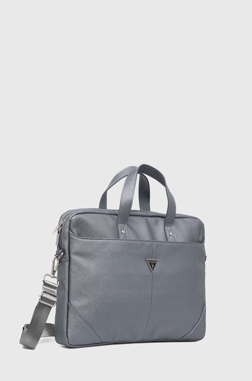 

Сумка для ноутбука Guess 16" колір срібний