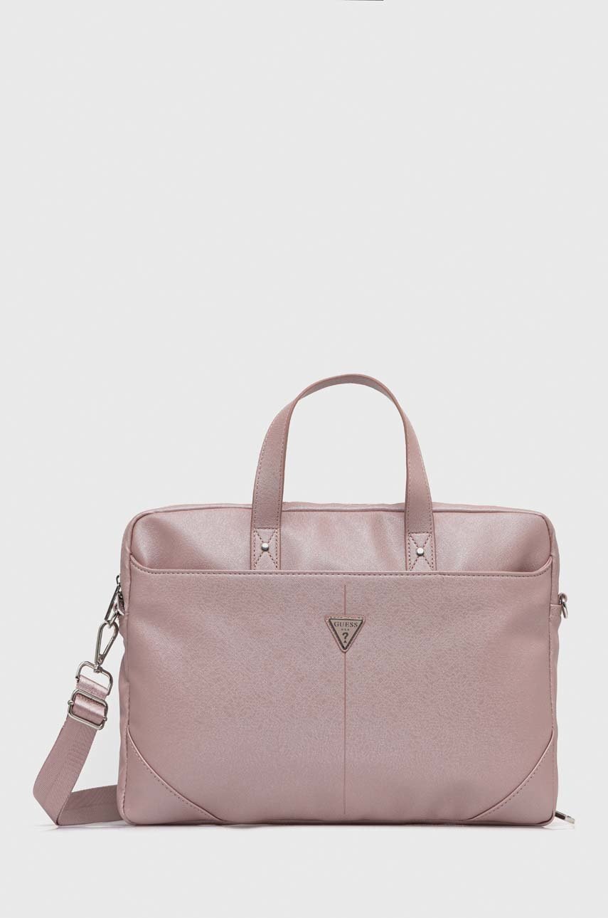 

Чанта за лаптоп Guess Torba Na Laptopa 16" в розово, Розов
