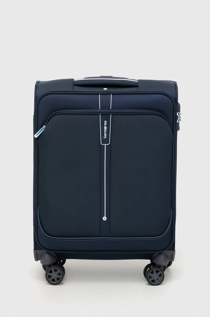 Samsonite valiza culoarea albastru marin